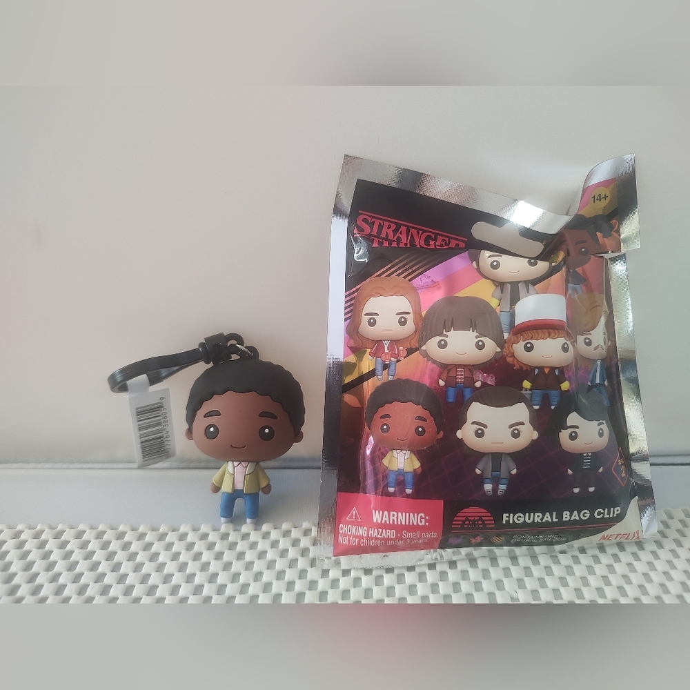 Stranger Things Figural Bag Clip Lucas Sinclair NWT Series 2 Netflix